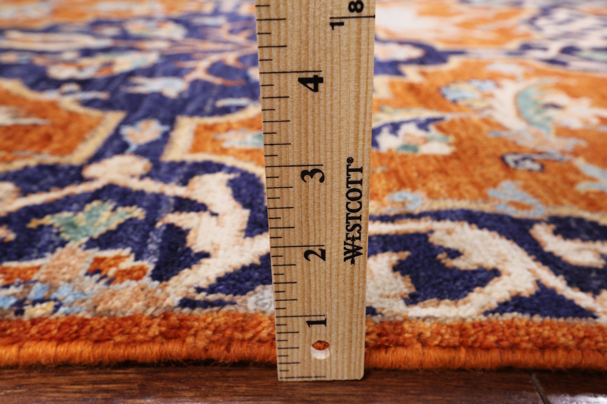 Orange Fine Serapi Hand Knotted Wool Area Rug - 8' 11" X 12' 2" - Golden Nile
