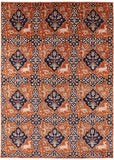 Orange Fine Serapi Hand Knotted Wool Area Rug - 8' 11" X 12' 2" - Golden Nile