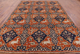 Orange Fine Serapi Hand Knotted Wool Area Rug - 8' 11" X 12' 2" - Golden Nile