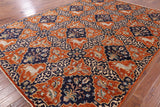 Orange Fine Serapi Hand Knotted Wool Area Rug - 8' 11" X 12' 2" - Golden Nile