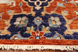 Orange Fine Serapi Hand Knotted Wool Area Rug - 8' 11" X 12' 2" - Golden Nile