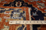 Orange Fine Serapi Hand Knotted Wool Area Rug - 8' 11" X 12' 2" - Golden Nile