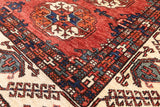 Red Ersari Handmade Wool Area Rug - 6' 7" X 9' 7" - Golden Nile