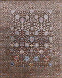 100% Silk With Oxidized Wool Handmade Area Rug - 8' 0" X 10' 0" - Golden Nile