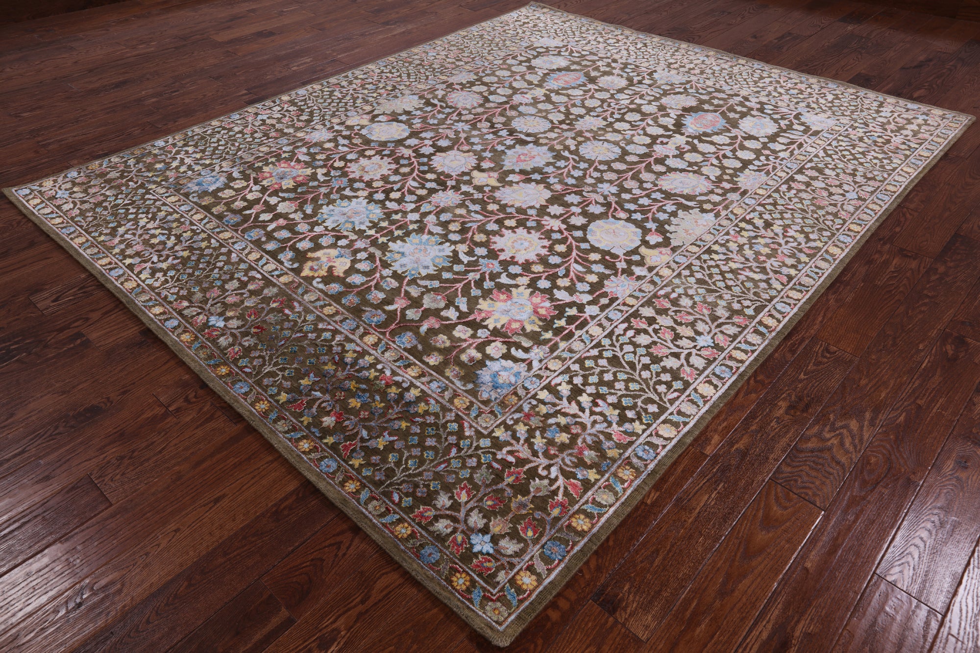100% Silk With Oxidized Wool Handmade Area Rug - 8' 0" X 10' 0" - Golden Nile
