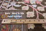 100% Silk With Oxidized Wool Handmade Area Rug - 8' 0" X 10' 0" - Golden Nile