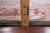 Grey Pure Silk With Oxidized Wool Hand Knotted Area Rug - 7' 11" X 10' - Golden Nile