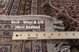 Ivory Square Bijar Hand Knotted Wool & Silk Rug - 9' 9" X 10' 1" - Golden Nile