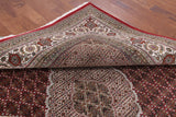 Square Bijar Handmade Wool & Silk Rug - 9' 7" X 9' 11" - Golden Nile