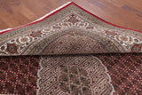 Square Bijar Handmade Wool & Silk Rug - 9' 7" X 9' 11" - Golden Nile