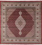 Square Bijar Handmade Wool & Silk Rug - 9' 7" X 9' 11" - Golden Nile