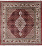 Square Bijar Handmade Wool & Silk Rug - 9' 7" X 9' 11" - Golden Nile