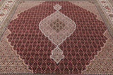 Square Bijar Handmade Wool & Silk Rug - 9' 7" X 9' 11" - Golden Nile