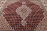 Square Bijar Handmade Wool & Silk Rug - 9' 7" X 9' 11" - Golden Nile