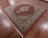 Square Bijar Handmade Wool & Silk Rug - 9' 7" X 9' 11" - Golden Nile