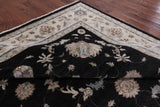 Black Peshawar Hand Knotted Wool Area Rug - 9' 11" X 14' 0" - Golden Nile