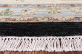 Black Peshawar Hand Knotted Wool Area Rug - 9' 11" X 14' 0" - Golden Nile