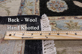 Black Peshawar Hand Knotted Wool Area Rug - 9' 11" X 14' 0" - Golden Nile