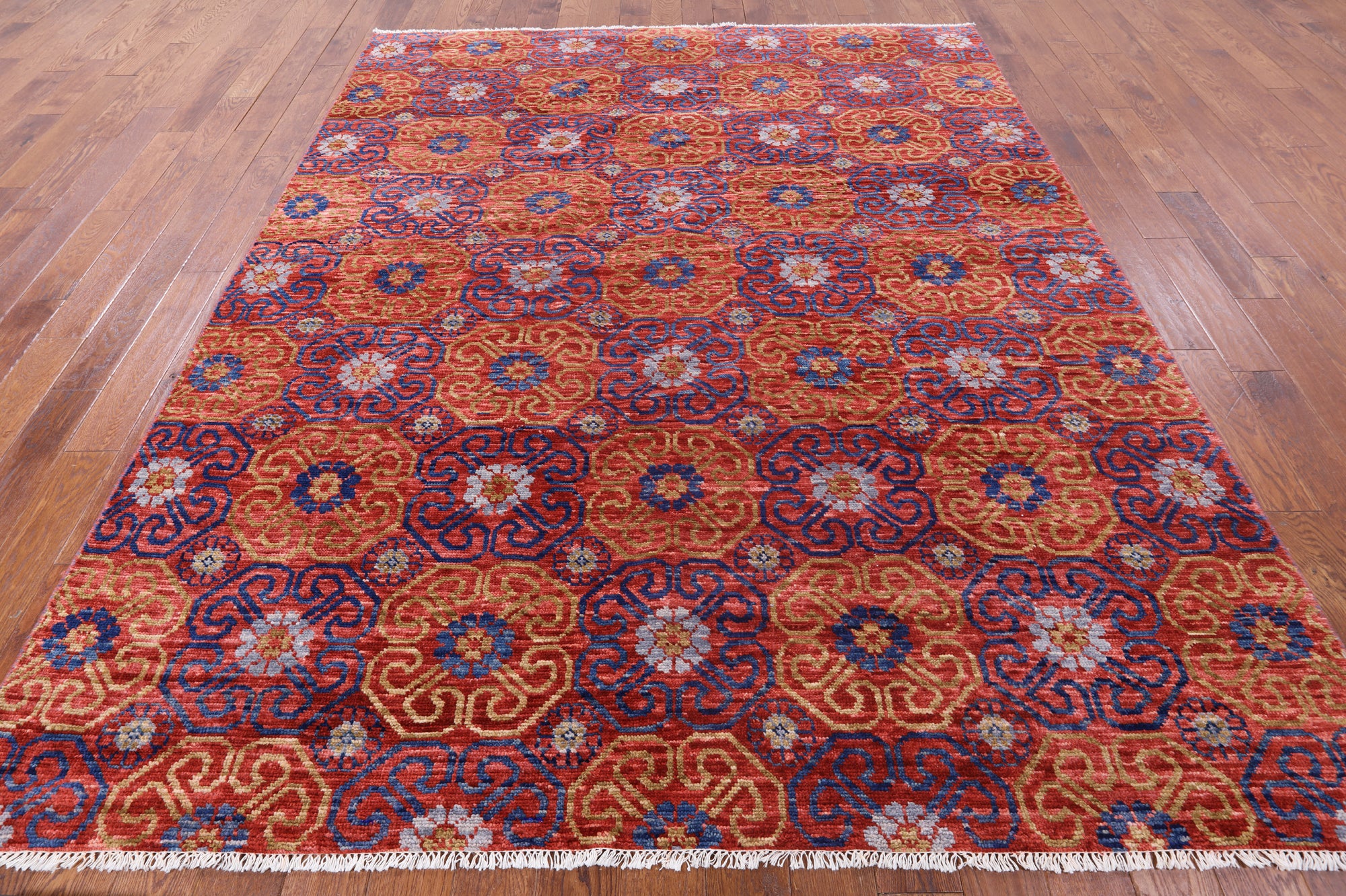 Modern Hand Knotted Wool Area Rug - 7' 11" X 9' 10" - Golden Nile