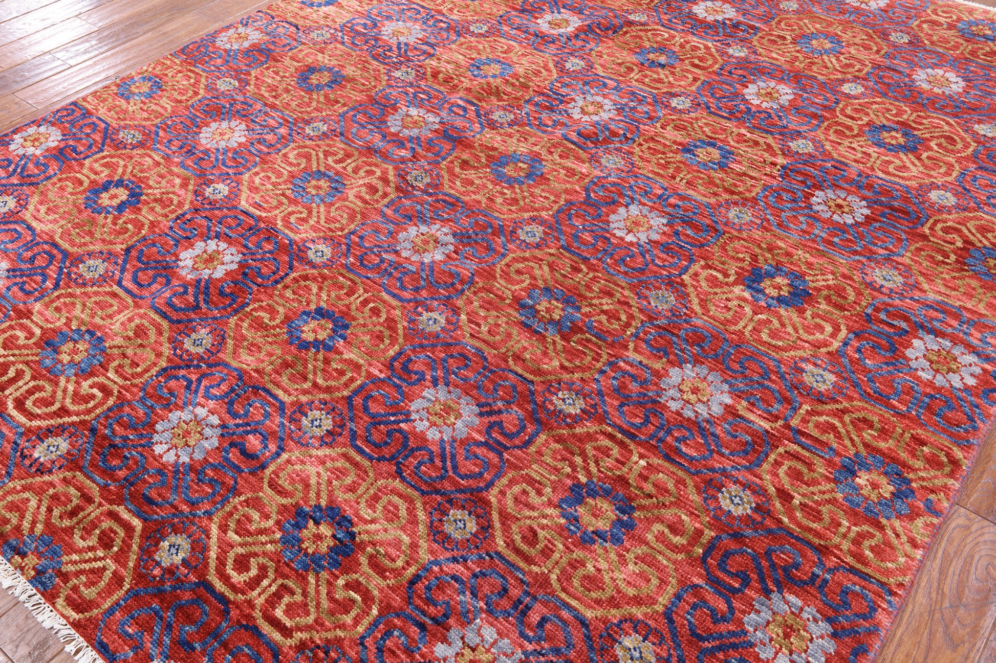 Modern Hand Knotted Wool Area Rug - 7' 11" X 9' 10" - Golden Nile