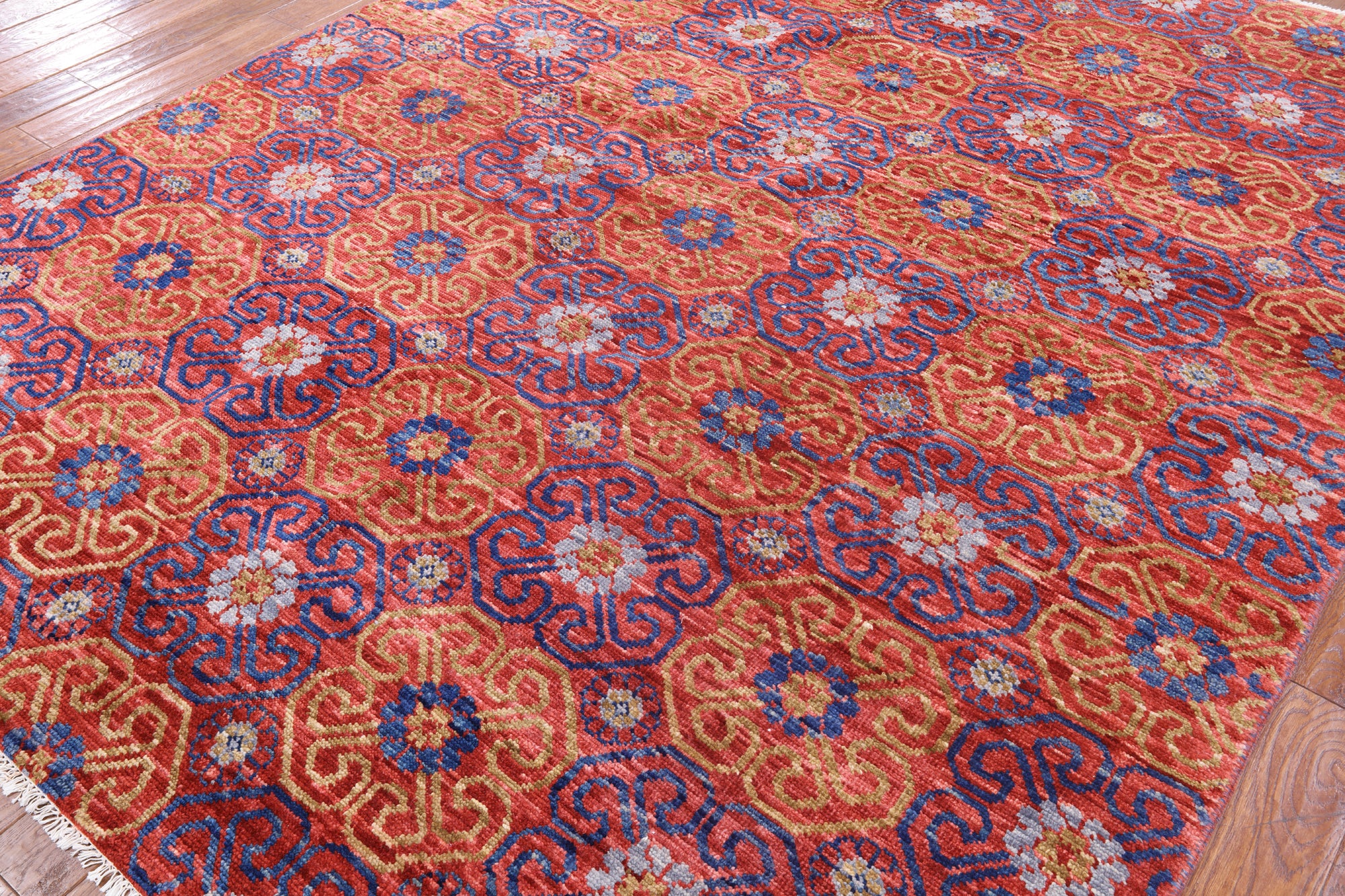 Modern Hand Knotted Wool Area Rug - 7' 11" X 9' 10" - Golden Nile