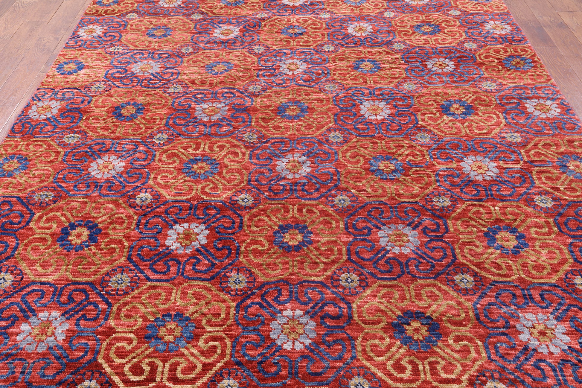 Modern Hand Knotted Wool Area Rug - 7' 11" X 9' 10" - Golden Nile