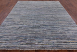 Modern Hand Knotted Wool & Silk Area Rug - 8' 10" X 9' 10" - Golden Nile