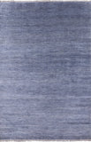 Grey Savannah Grass Handmade Wool & Silk Area Rug - 5' 11" X 9' 1" - Golden Nile