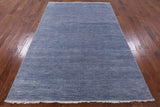 Grey Savannah Grass Handmade Wool & Silk Area Rug - 5' 11" X 9' 1" - Golden Nile