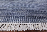 Grey Savannah Grass Handmade Wool & Silk Area Rug - 5' 11" X 9' 1" - Golden Nile