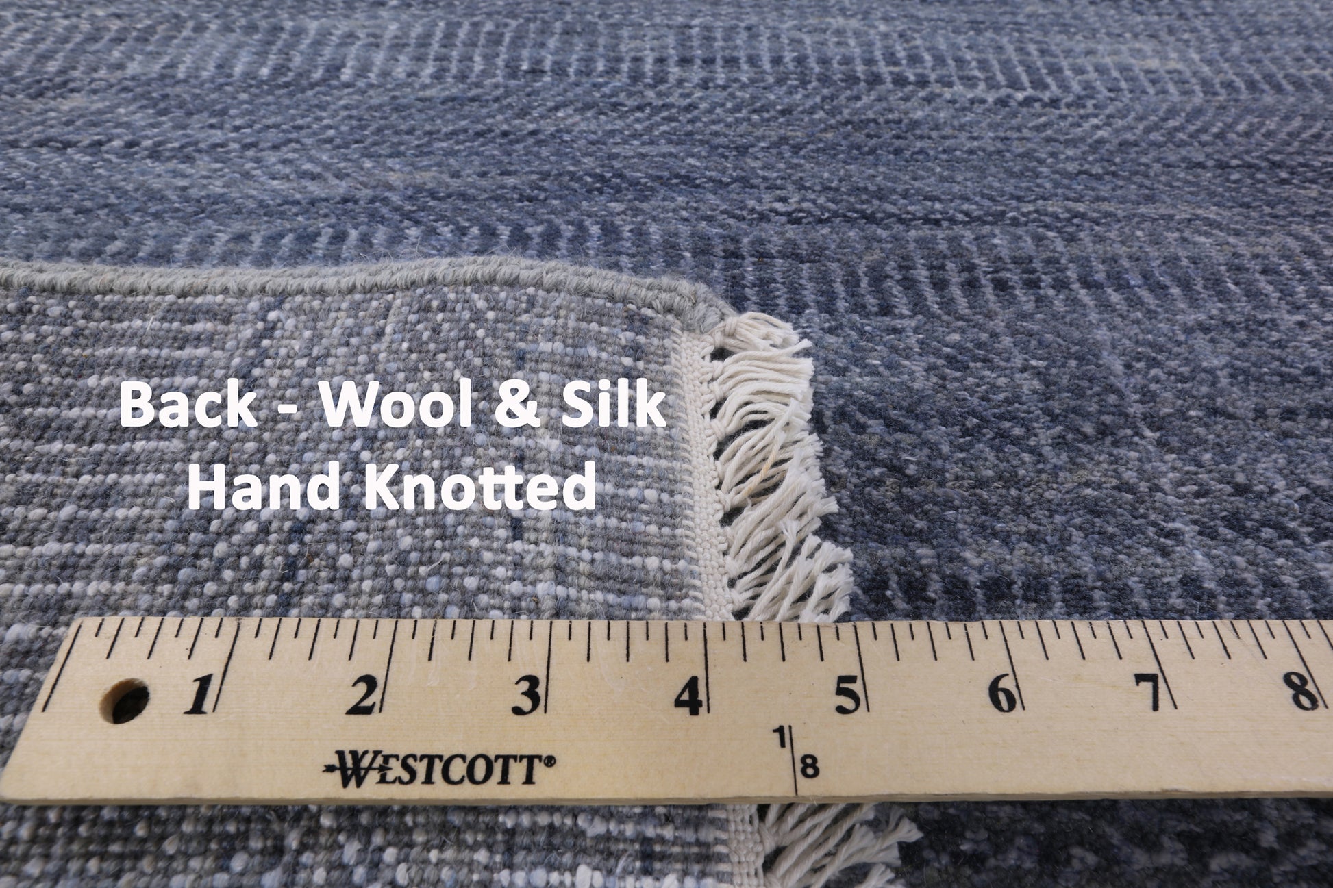 Grey Savannah Grass Handmade Wool & Silk Area Rug - 5' 11" X 9' 1" - Golden Nile