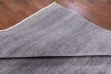Grey Savannah Grass Handmade Wool & Silk Rug - 8' 0" X 10' 1" - Golden Nile