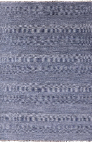 Savannah Grass Hand Knotted Wool & Silk Area Rug - 6' 1