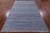Savannah Grass Hand Knotted Wool & Silk Area Rug - 6' 1" X 9' 1" - Golden Nile