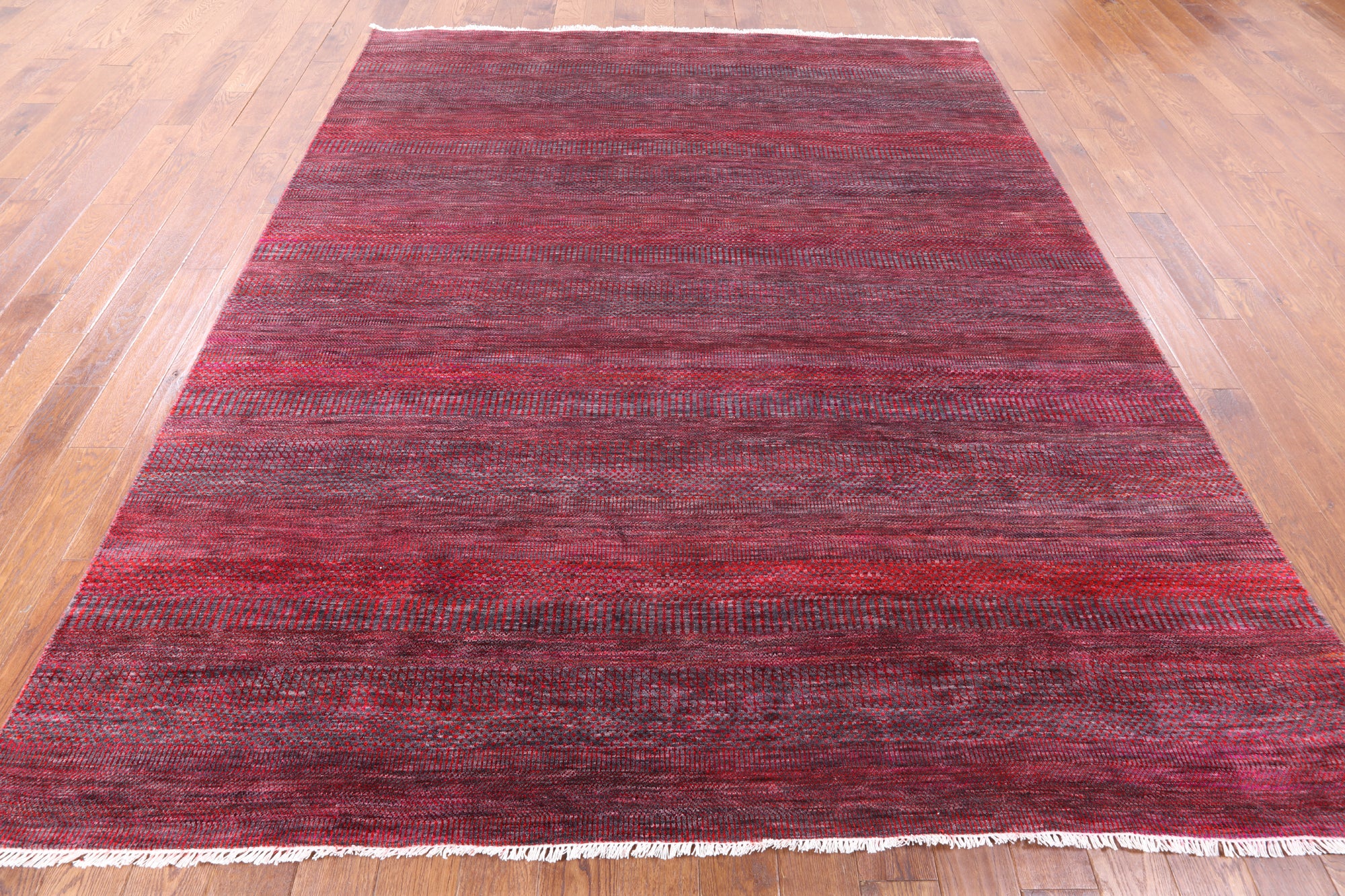 Savannah Grass Hand Knotted Wool & Silk Area Rug - 8' 2" X 9' 11" - Golden Nile