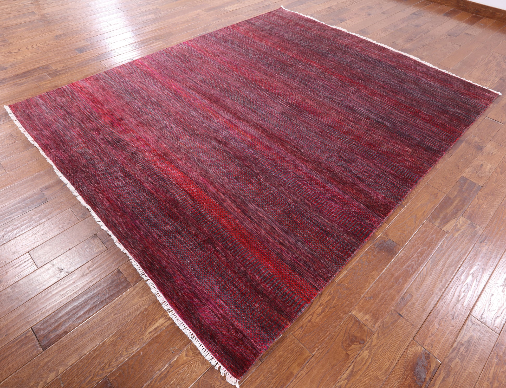Savannah Grass Hand Knotted Wool & Silk Area Rug - 8' 2" X 9' 11" - Golden Nile