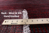 Savannah Grass Hand Knotted Wool & Silk Area Rug - 8' 2" X 9' 11" - Golden Nile