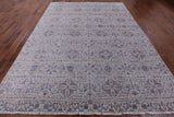 Grey Persian Hand Knotted Wool & Silk Area Rug - 9' 2" X 12' 3" - Golden Nile