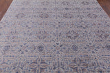 Grey Persian Hand Knotted Wool & Silk Area Rug - 9' 2" X 12' 3" - Golden Nile