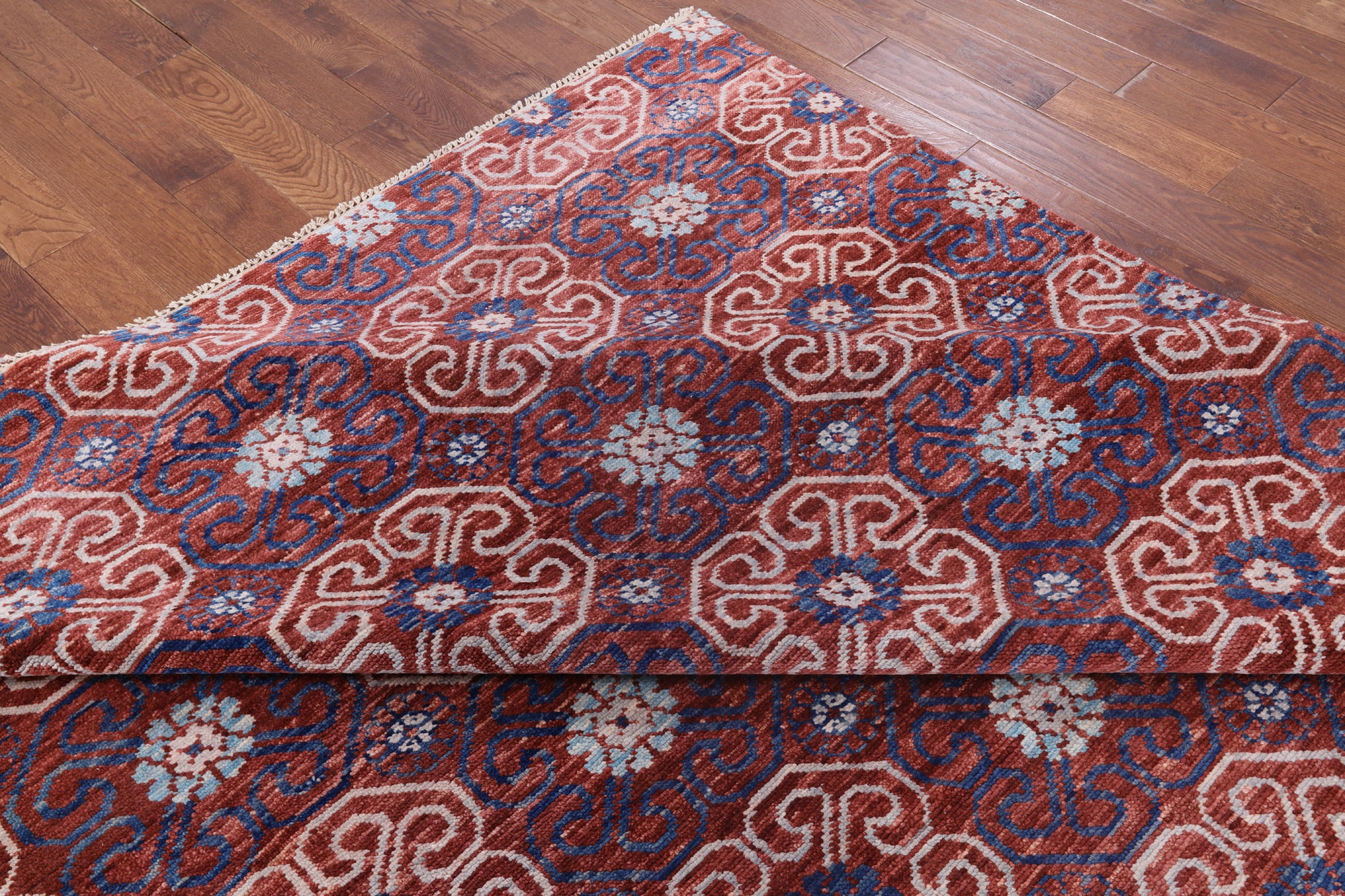 Modern Hand Knotted Wool & Silk Rug - 10' 0" X 14' 0" - Golden Nile