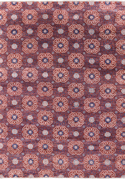 Modern Hand Knotted Wool & Silk Rug - 10' 0" X 14' 0" - Golden Nile