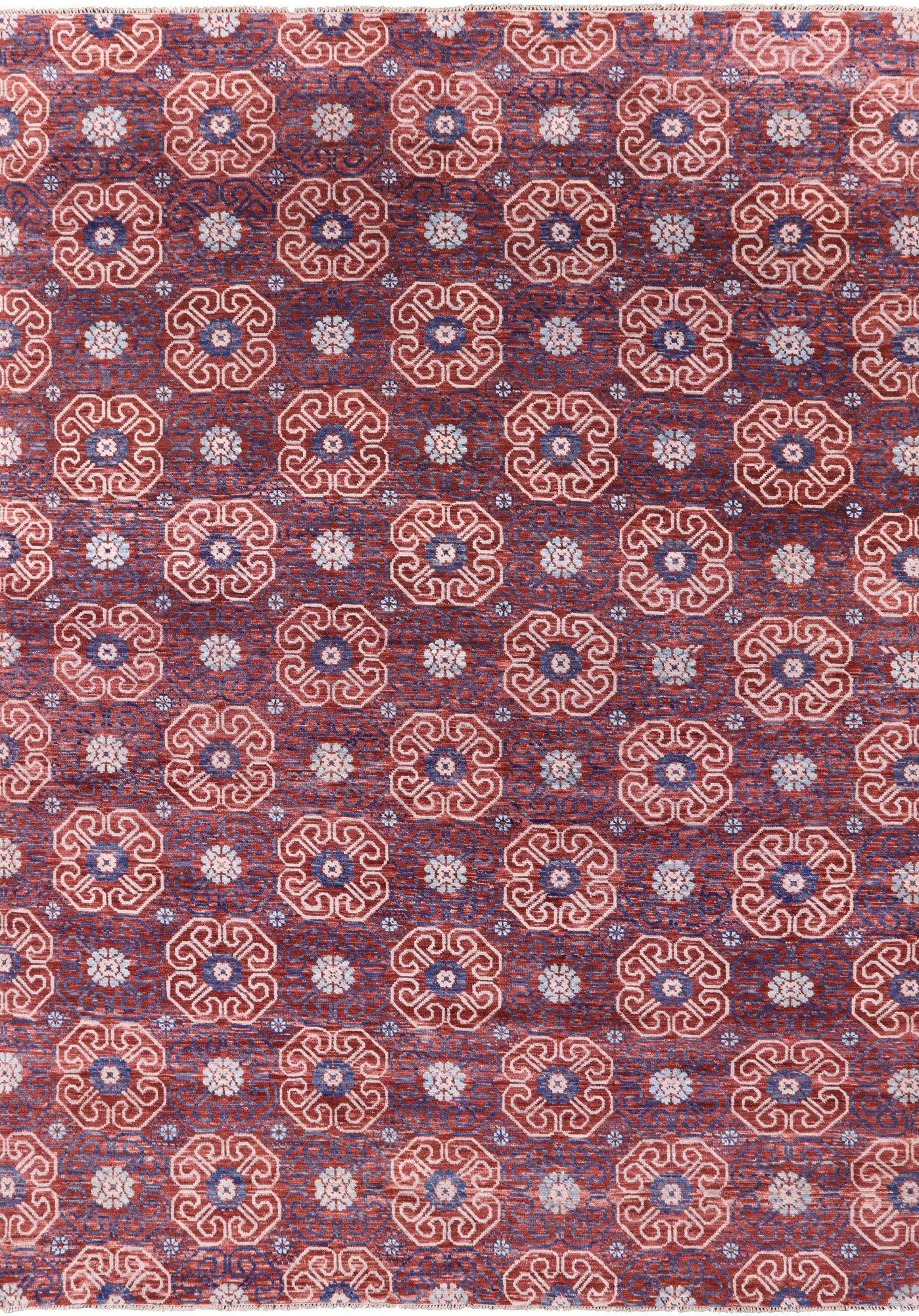 Modern Hand Knotted Wool & Silk Rug - 10' 0" X 14' 0" - Golden Nile