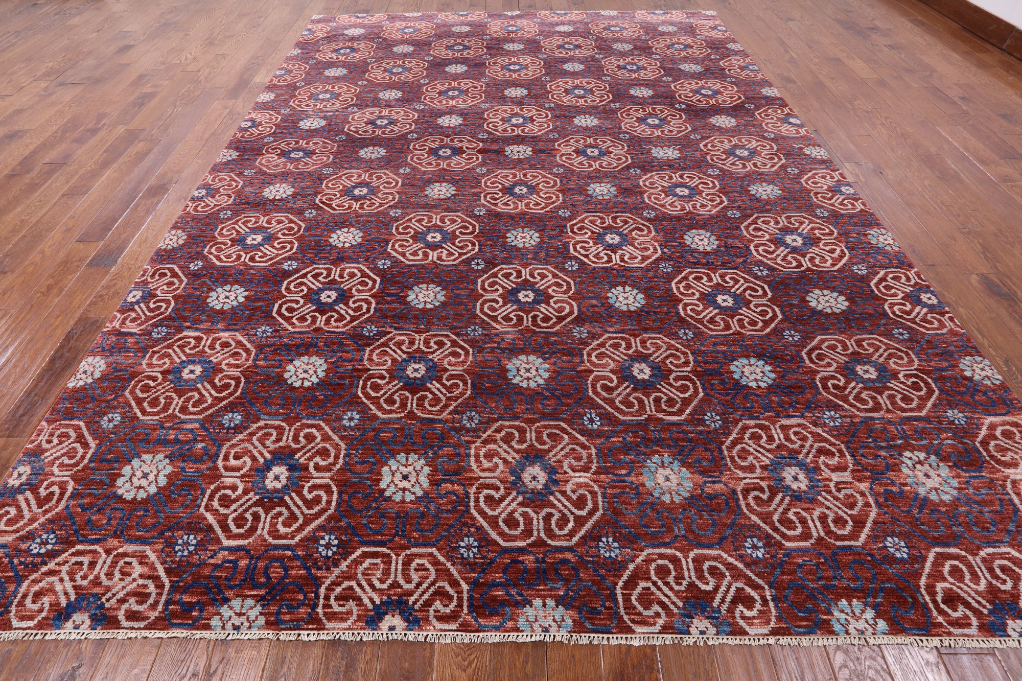 Modern Hand Knotted Wool & Silk Rug - 10' 0" X 14' 0" - Golden Nile