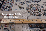Persian Nain Wool & Silk Area Rug - 8' 8" X 12' - Golden Nile