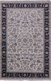 Persian Nain Handmade Wool & Silk Area Rug - 5' 10" X 9' - Golden Nile