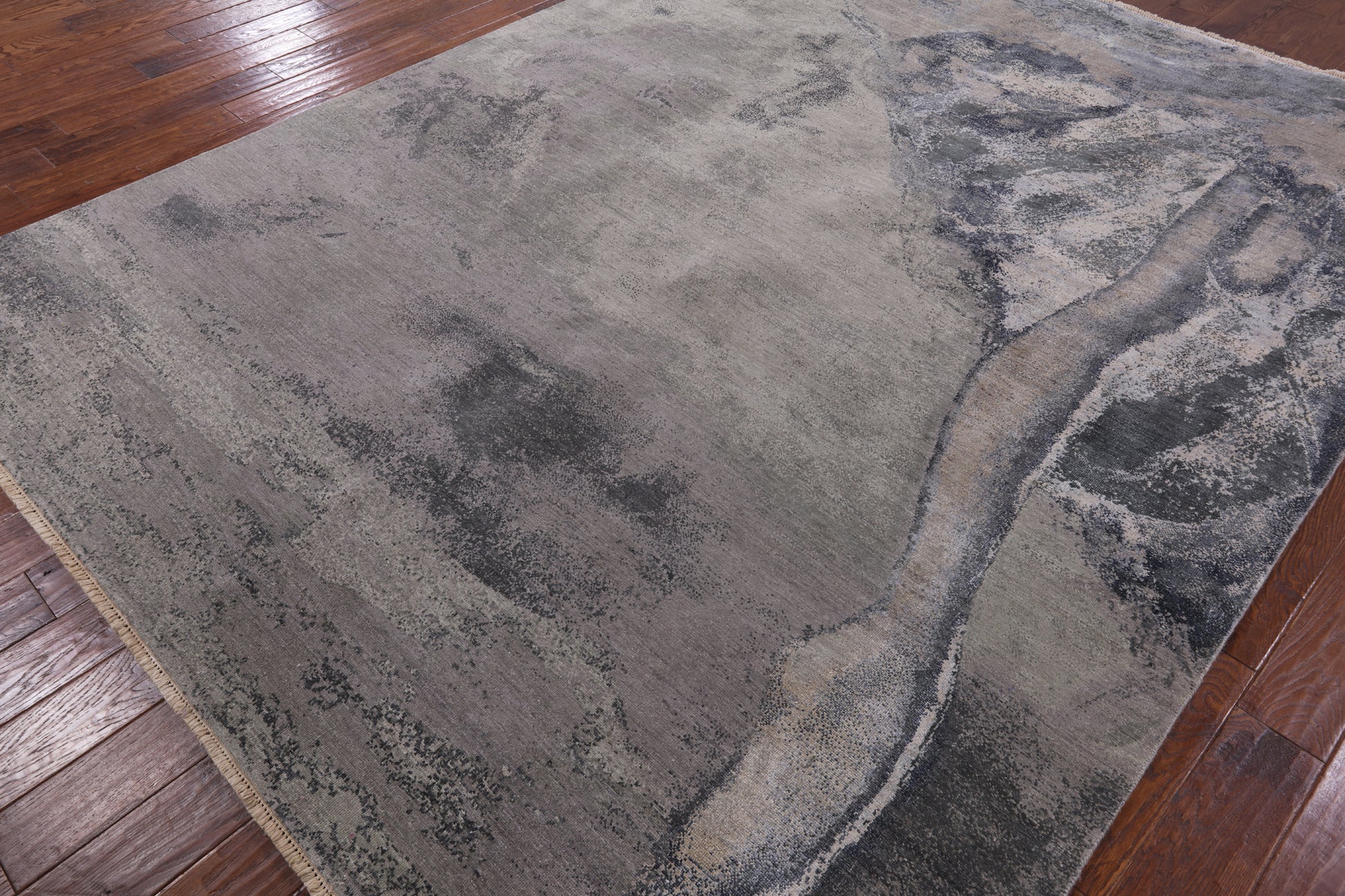 Ballerina Ballet Dancer Design Modern Hand Knotted Wool & Silk Rug - 8' 0" X 10' 3" - Golden Nile