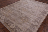 Oushak Hand Knotted 100% Silk Area Rug - 7' 6" X 9' 6" - Golden Nile