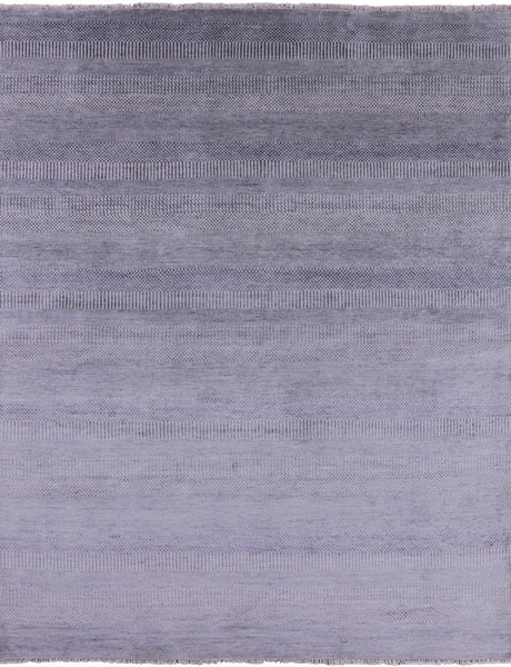 Grey Savannah Grass Handmade Wool & Silk Area Rug - 8' 1" X 10' 2" - Golden Nile
