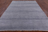 Grey Savannah Grass Handmade Wool & Silk Area Rug - 8' 1" X 10' 2" - Golden Nile