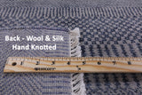 Grey Savannah Grass Handmade Wool & Silk Area Rug - 8' 1" X 10' 2" - Golden Nile